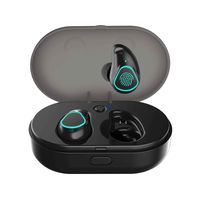 Bluetooth True Wireless Earbuds with Microphone, Sport in-Ear Cordless Earphones with Charging Case for Running, HiFi Stereo Sleep Earbuds for iPhone, Android, 36 Hours Playtime, Mini (Black)