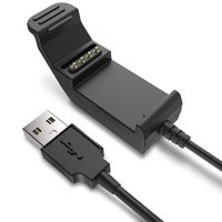 TUSITA Charger for Garmin Edge 20 / Edge 25 GPS - USB Charging Cable Clip Cradle 100cm - Bike Computer Accessories