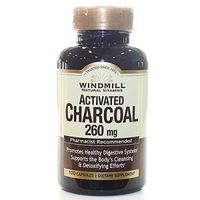 Windmill Natural Vitamins Activated Charcoal 260mg 100 Capsules (Pack of 3)