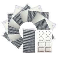 Dish Sponge and Seasoning Seal Sticker Set, Black and White coler 10 Pcs | Non Scratch net Sponge, Dirt Such as Glass, Stainless Steel Pot, Enamel Pot Falls Well (10)