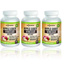 Apple Cider Vinegar 1500mg, 100% Organic, Pure & Raw - Healthy Blood Sugar, Weight Loss, Digestion & Detox Support - (Pack of 3) 180 Day Supply.