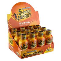 5-hour ENERGY Shot, Extra Strength, Peach Mango, 1.93 Ounce,12 Count