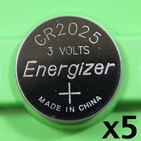 [ Pack of 5 ] Cr2025 3v Lithium Coin Cell Battery Dl2025 Ecr2025