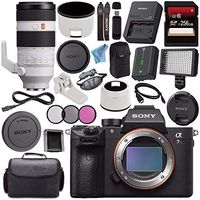 Sony ILCE7RM3/B Alpha a7R III Mirrorless Digital Camera (Body Only) FE 100-400mm f/4.5-5.6 GM OSS Lens SEL100400GM + 256GB SDXC Card + Professional 160 LED Video Light Studio Series Bundle
