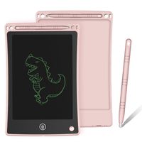 iThrough LCD Writing Tablet Drawing Tablet, 8.5-inch Doodle Board Electronic Doodle Pads Writing Board for Kids & Adults, Mini Handwriting Paper Drawing Tablet for School, Home, Office (Pink)