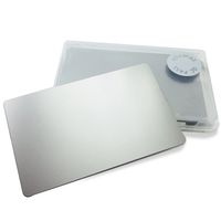 Ebamaz Metal Business Cards Blank Tablet Thick 86X54mm Pack of 10PCS (Stainless Steel 0.5mm Thickness, Original Finishing Silver (No Engrave))