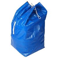 GESECRET Outdoor Garden Waste Bag Blue Large Capacity Garbage Leaves Storage Bin ABS Collapsible Yard Container