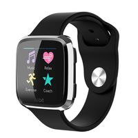 iCoold Watch Band Compatible for Fitbit Watch Band Design for Fitbit Versa/Fitbit Versa 2 / Fitbit Versa Lite Edition,Soft Silicone Sport Strap Replacement Bands Small/Large