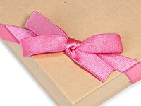 Pack Of 50, 12" Pretty Pink Satin Stretch Wide Loops W/Pre-Tied Bows For Jewelry Boxes