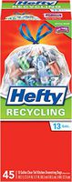 Hefty Recycling Trash Bags (Clear, Tall Kitchen Drawstring, 13 Gallon, 45 Count)