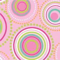 Creative Converting Mod Butterfly 3-Ply Beverage Napkins 16 Per Pack