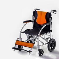 LYYYL Wheelchair Lightweight Folding Portable Transport Chair with Bags Solid Tires Seatbelt Hand Brakes Comfortable Armrest Seat Heavy Duty 220lbs Swing Away Foot Rrests for Men and Women