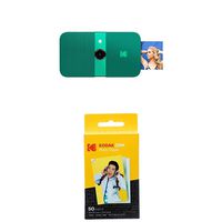 KODAK Smile Instant Print Digital Camera - Green with Kodak 2ʺx3ʺ Premium Zink Photo Paper (50 Sheets)