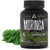 Moringa Capsules - Complete Green Superfood Supplement - Organic Moringa Oleifera Powder Capsules - Contains Antioxidants and Nutrients - 100 Capsules