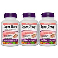 Webber Naturals Super Sleep Melatonin Plus L-Theanine & 5-HTP, 90 soft-melt tablets (3)