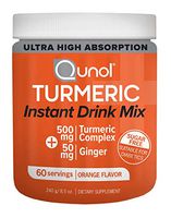 Qunol Turmeric Curcumin Instant Drink Mix, Ultra High Absorption, 500mg + 50mg Ginger, Anti-Inflammatory & Joint Support, Dietary Supplement, 60 Servings