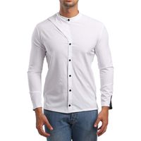 Mens Shirts Promotion,deatu Clearance Personality Men Autumn Casual Slim Fit Long Sleeve Solid T Shirt Top Blouse (B-White,XL)