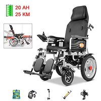 Wheelchair Medical Equipment Foldable Electric Self-Service Manual and Electric Dual Mode Electromagnetic Brake Can Lie Down and Rest Walker Assist Devices (Size : HG03-A)
