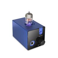 SMSL SP100 Headphone Amplifier Tube Hi-Res Audio Desktop Amplifier 6N3 Tube NE5532 Amp (Blue)