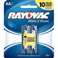 Rayovac Alkaline Batteries, AA, 2/Pack
