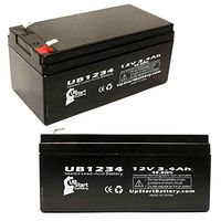 2 Pack Replacement for APC Back-UPS 350 BE350U Battery - Replacement UB1234 Universal Sealed Lead Acid Battery (12V, 3.4Ah, 3400mAh, F1 Terminal, AGM, SLA) - Includes 4 F1 to F2 Terminal Adapters