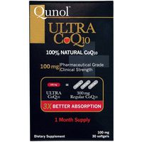 Qunol Ultra CoQ10 - 100% Soluble Coq10 100mg - 3X Better Absorption Coenzyme Q10-30 Softgels (Pack of 3) 90 day supply