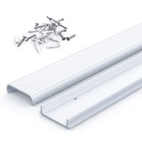 TV Cable Hider - 47 inch Cord Cover for Wall Mounted TV - CMC-08 TV Cable Concealer - Paintable Wire Cover Raceway Kit -3X L15.7in, W2.3 H0.7, White