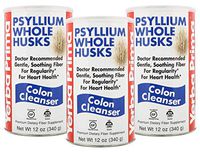 Yerba Prima Psyllium Whole Husks Colon Cleanser, 12 Ounce (Pack of 3)