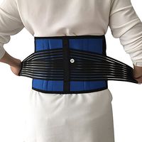 Brand New Deluxe Neoprene Double Pull Lumbar Lower Back Support Brace Exercise Belt Size M