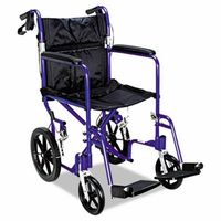 Medline Deluxe Transport Chair - 300 lb Load Capacity