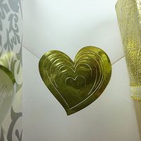 25 PCS Gold Heart Envelope Seals 1-1/2 X 1-3/8 Foil Embossed Stickers