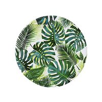 Luau Party Hawaiian Theme Party Supplies Paper Plates Palms 9" Round Set 16