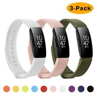 NANW 3-Pack Compatible with Fitbit Inspire HR Bands/Fitbit Inspire Band, Adjustable Soft Silicone Inspire Straps for Women Men Sports Replacement Accessories Bands for Inspire/Inspire HR