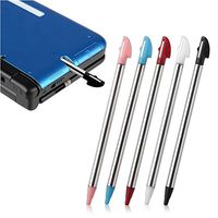 Insten 5-Piece Retractable Stylus Compatible With Nintendo 3DS XL / 3DS LL , 5pcs Touchscreen Stylus Pen Replacement Set, Silver with Colorful Cap Cover (Not compatible with New Version)
