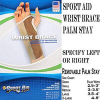 Sportaid Wrist Brace Palm Stay, Beige, Left, Medium - 1 ea
