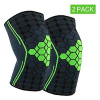 （2 Packs) Elbow Support Elbow Brace Sleeves for Running,Fitness, Basketball,Volleyball,Table Tennis, Relieve Muscle Damage, Tendonitis, Arthritis (Green, X-Large)