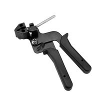 Cable Tie Tool, Stainless Steel Fastening Cable Tie Gun Tensioner Cutter Tool Cutting Width within 12mm