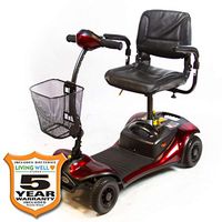 ShopRider Dasher Power Mobility 4-Wheel Scooter with 5 Year Extended Warranty (Burgundy)