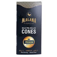 Malana Pre Rolled Cones - 1 1/4 Size 900 Count (Natural Brown Paper) 84/26