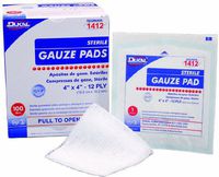 Dukal Gauze Pad, 4"x4", 12 ply, Sterile, 1/pk 10/bx, 60bx/cs Case Pack 60