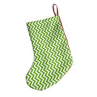 Green Chevron Fabulous Xmas Socks Hanging Decoration Candy Bag Party Holiday Christmas Santa Claus Home Decor Gift
