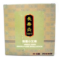 Longevity Small- Size Smokeless Moxa Sticks (50 Per Box) - 1 box