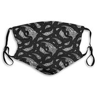 Mouth Masks for Dust Protection Face Mask Washable Earloop Mask Activated Carbon Filter Bohemian Print