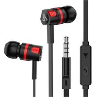 Occitop PTM T2 Earbuds Noise Isolating Earphone Headset Headphone with Mic (Red)