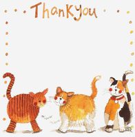 Cat Thank You Blank Notecard Set
