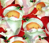 Jolly Santa Wrapping Tissue Paper for Art DIY Crafts in Bulk # 787~10 Large Sheets Size 20" x 30"