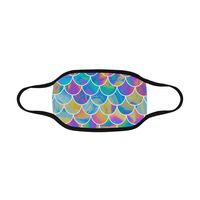 InterestPrint Washeable Reusable Mouth Mask Mermaid Scales Anti Dust Half Face Mouth Mask for Men Women Dustproof
