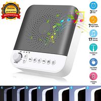 HENSUN White Noise Sound Machine, 17 Non-Looping Natural Sounds| 7 LED Night Lights| Plug in Adapter| Portable Sleep Sound Therapy Maker with Timer & USB Output for Home Office or Travel