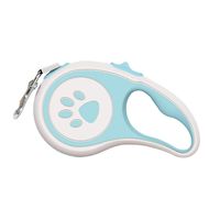 Upgraded Retractable Dog Leash, 360° Heavy Duty Tangle-Free 16.4ft Durable Dog Walking Leash for Medium Large Breed Dogs Up to 110lbs with Anti-Slip Handle Reflective Nylon Ribbon - Sky Blue