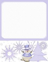 Winter Snowman Stationery Printer Paper 26 Sheets